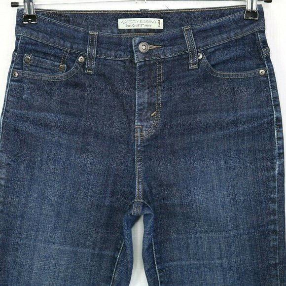 Levi's 512 Perfectly Slimming Bootcut Jeans Stretch‎ 8 x 28 Short - Picture 6 of 9